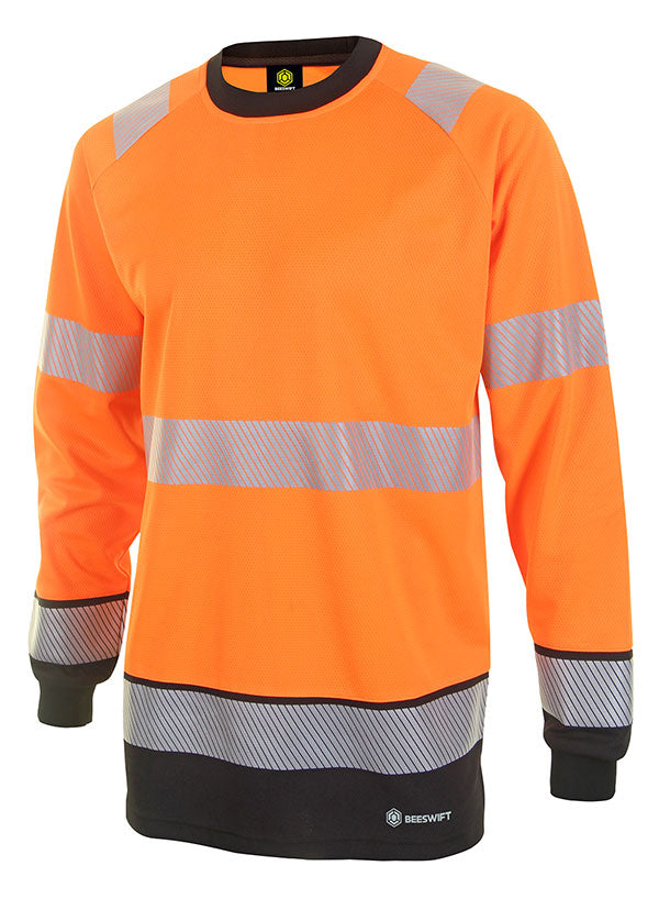 Beeswift Deltic Hi-Vis Two-Tone Long Sleeve T-Shirt