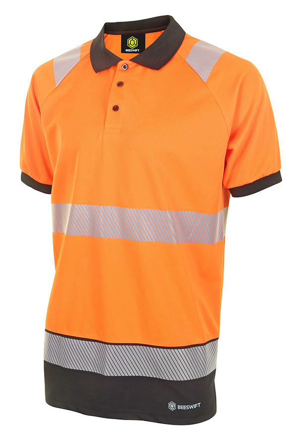 Beeswift Deltic Hi-Vis Two Tone Short Sleeve Polo Shirt