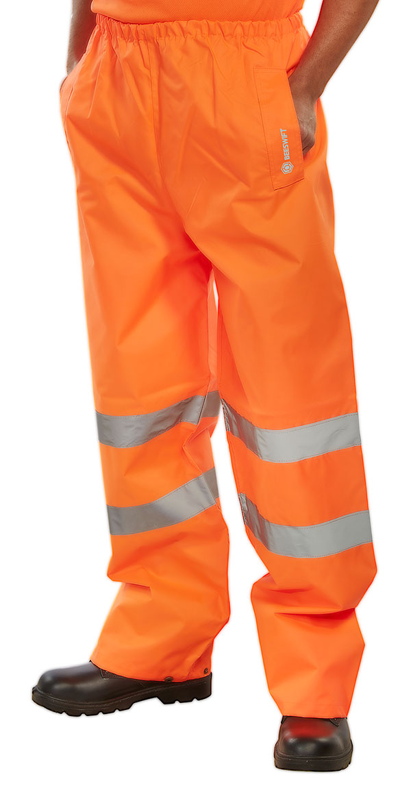 Beeswift Hi-Vis Waterproof Traffic Trousers