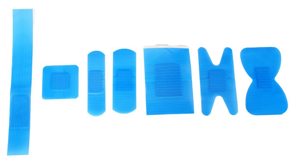 BLUE METAL DETECTABLE ASSORTED PLASTERS