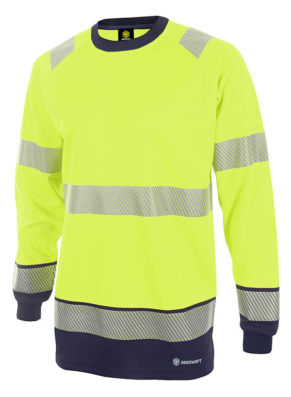 Beeswift Deltic Hi-Vis Two-Tone Long Sleeve T-Shirt